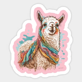 Llama Fiesta Sticker